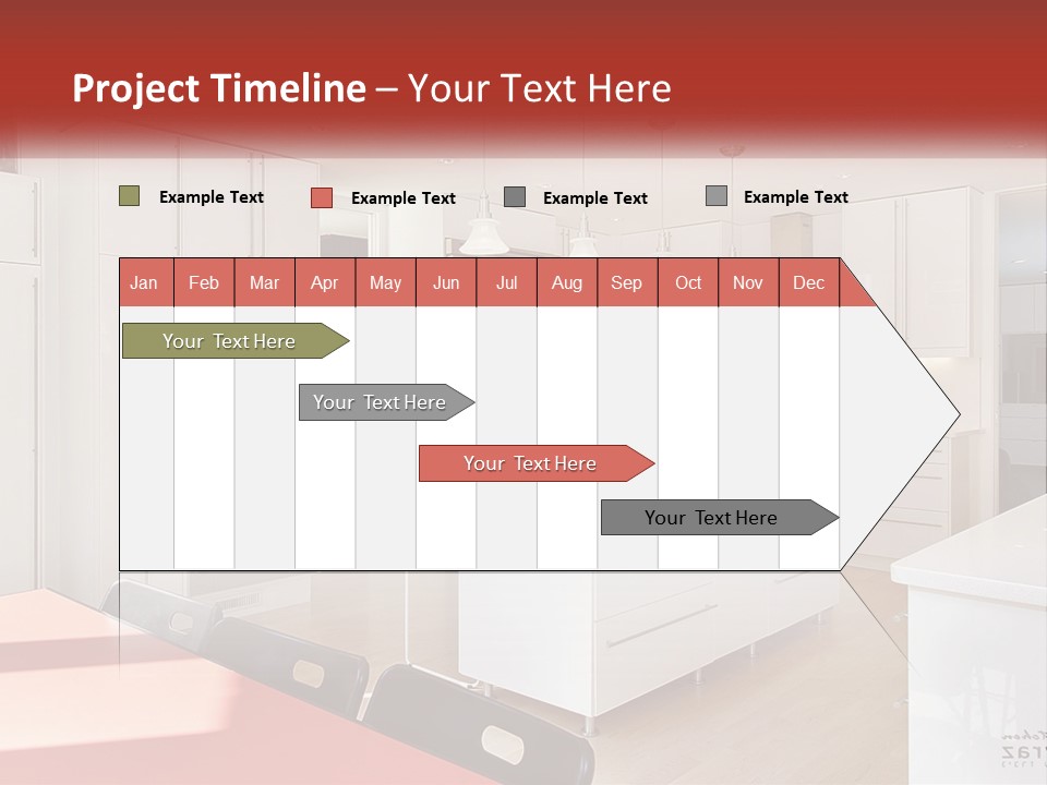A Kitchen With A Table And Chairs In It PowerPoint Template