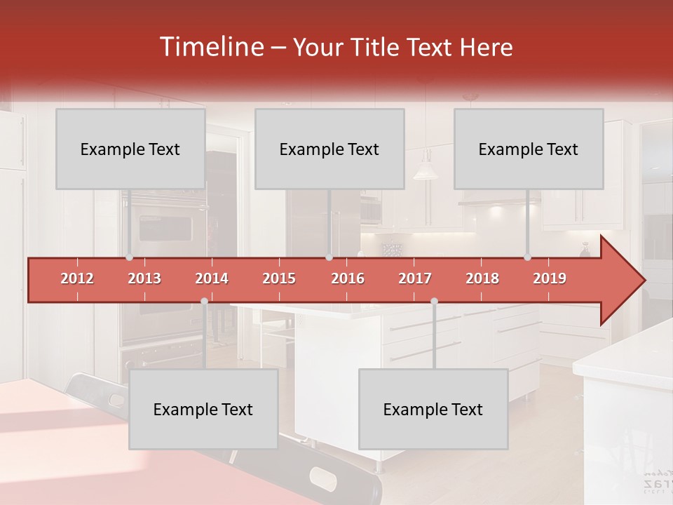 A Kitchen With A Table And Chairs In It PowerPoint Template
