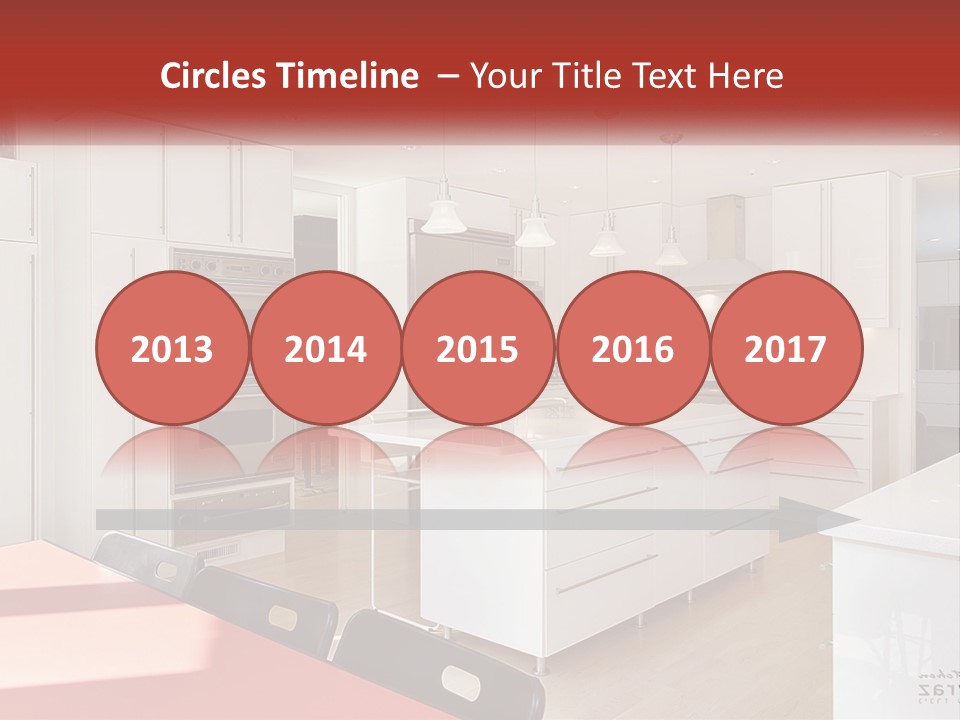 A Kitchen With A Table And Chairs In It PowerPoint Template