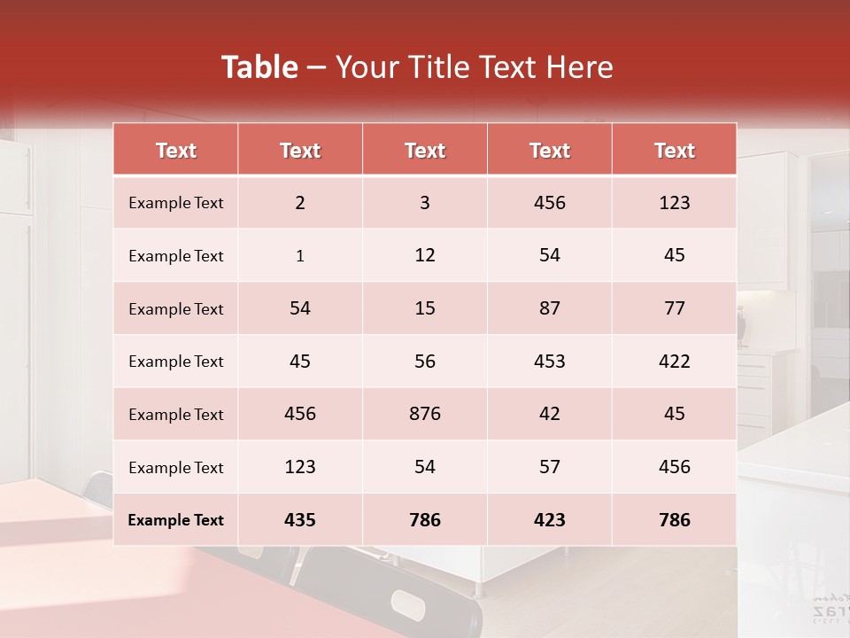 A Kitchen With A Table And Chairs In It PowerPoint Template