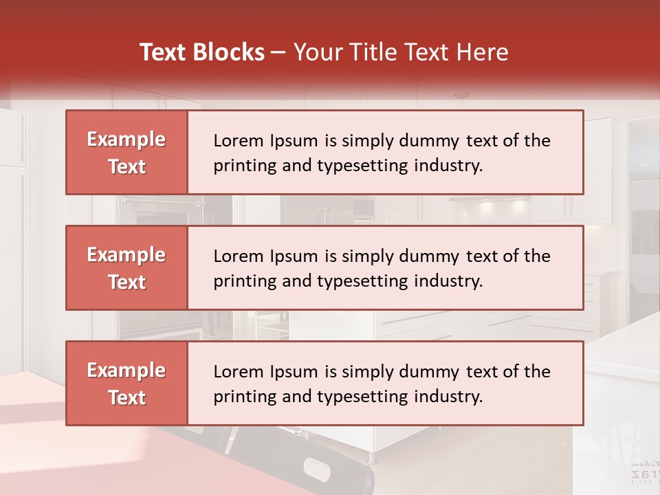 A Kitchen With A Table And Chairs In It PowerPoint Template