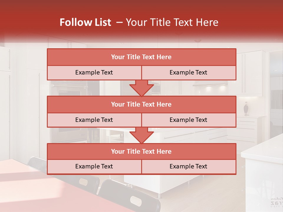 A Kitchen With A Table And Chairs In It PowerPoint Template