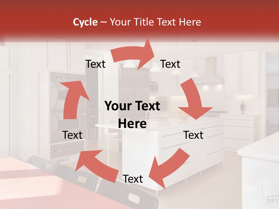 A Kitchen With A Table And Chairs In It PowerPoint Template