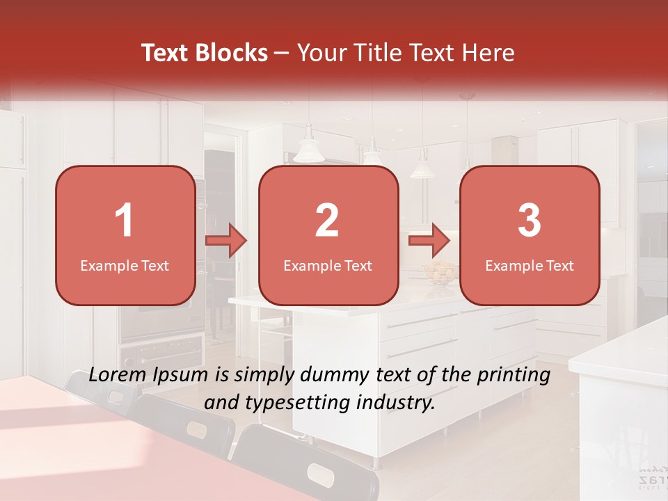A Kitchen With A Table And Chairs In It PowerPoint Template