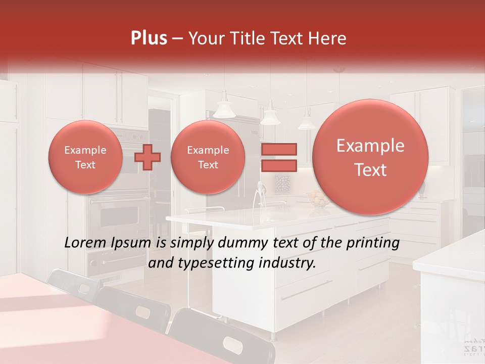 A Kitchen With A Table And Chairs In It PowerPoint Template