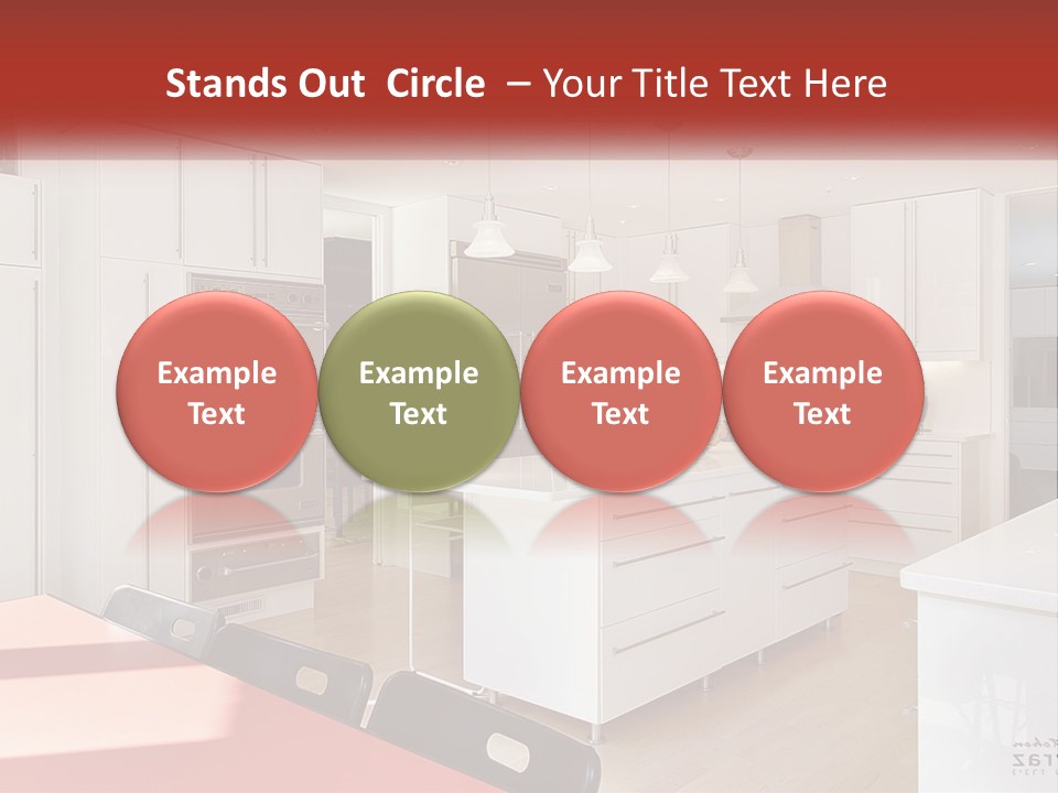 A Kitchen With A Table And Chairs In It PowerPoint Template