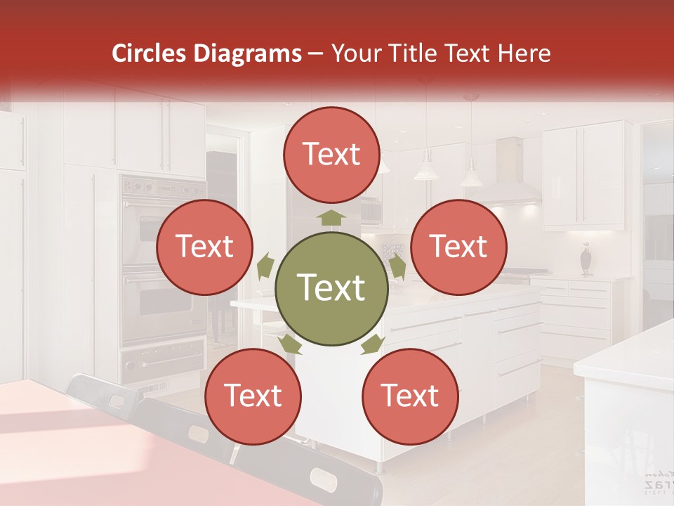 A Kitchen With A Table And Chairs In It PowerPoint Template