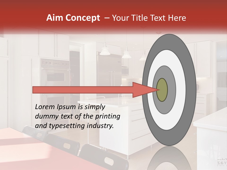 A Kitchen With A Table And Chairs In It PowerPoint Template