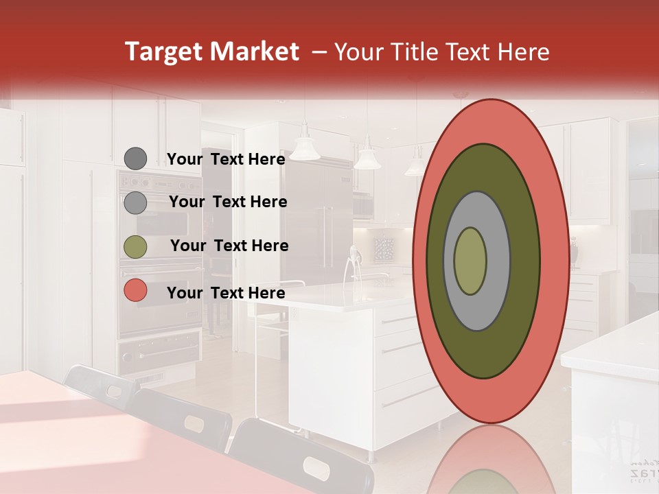 A Kitchen With A Table And Chairs In It PowerPoint Template