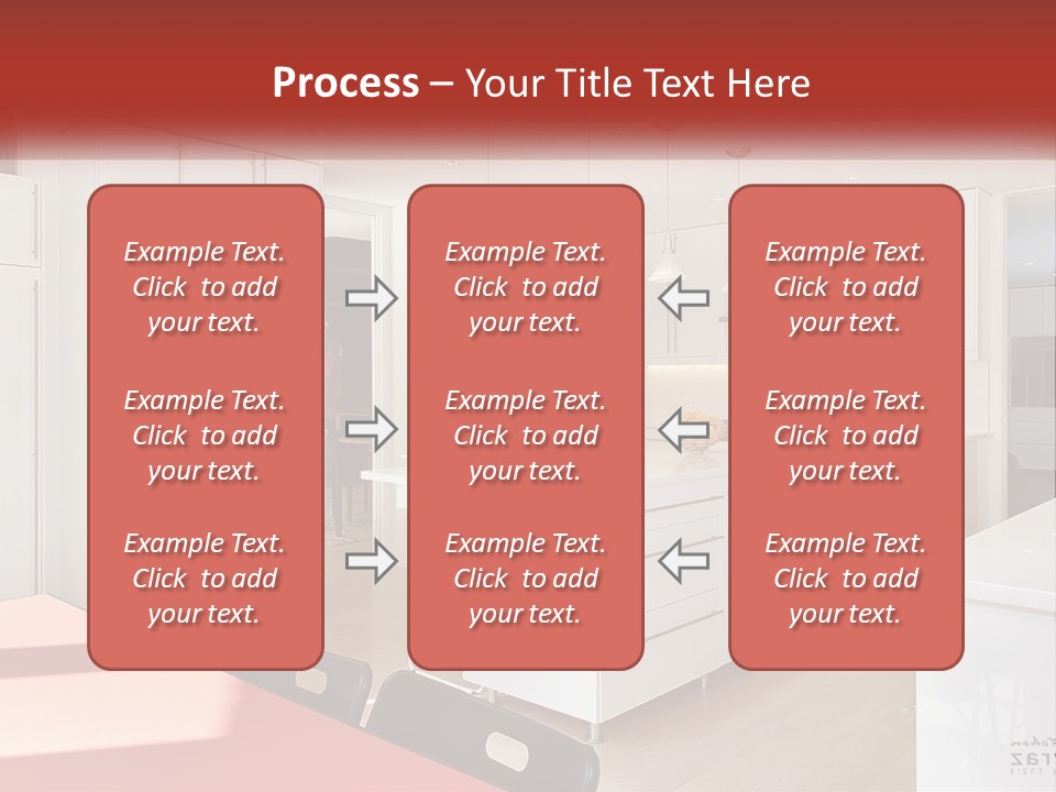 A Kitchen With A Table And Chairs In It PowerPoint Template