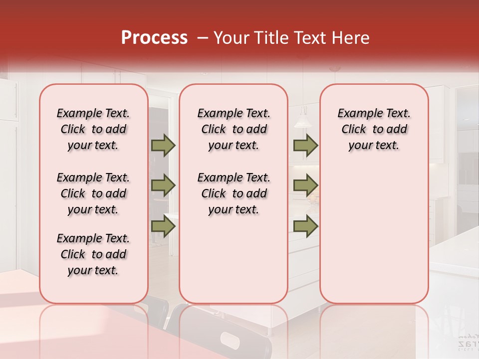 A Kitchen With A Table And Chairs In It PowerPoint Template