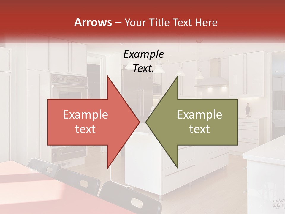 A Kitchen With A Table And Chairs In It PowerPoint Template