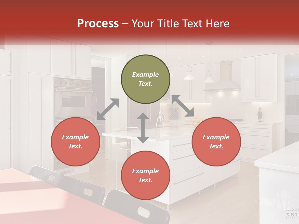 A Kitchen With A Table And Chairs In It PowerPoint Template