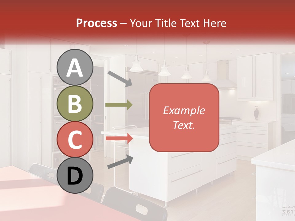 A Kitchen With A Table And Chairs In It PowerPoint Template