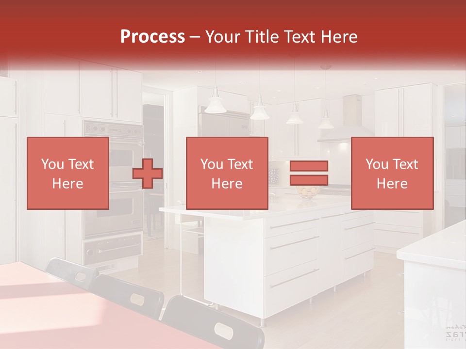 A Kitchen With A Table And Chairs In It PowerPoint Template