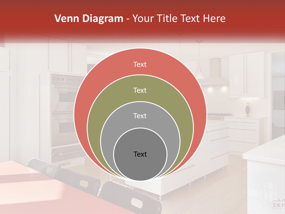 A Kitchen With A Table And Chairs In It PowerPoint Template