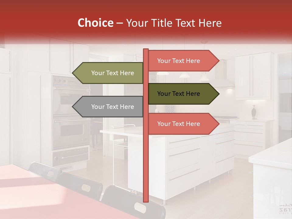 A Kitchen With A Table And Chairs In It PowerPoint Template