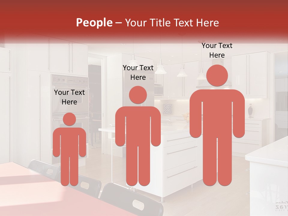 A Kitchen With A Table And Chairs In It PowerPoint Template