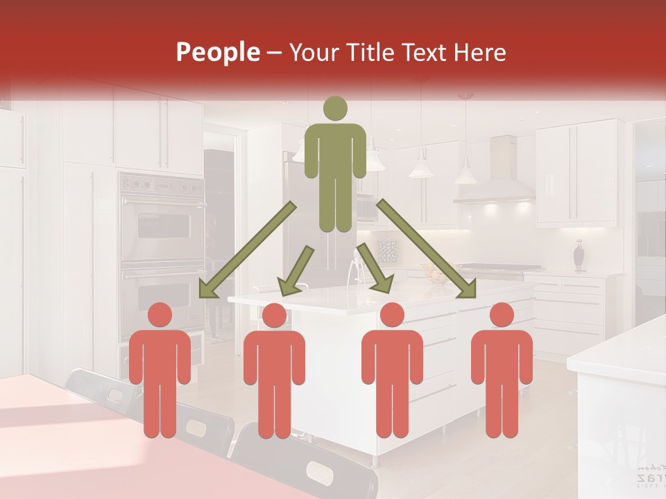A Kitchen With A Table And Chairs In It PowerPoint Template