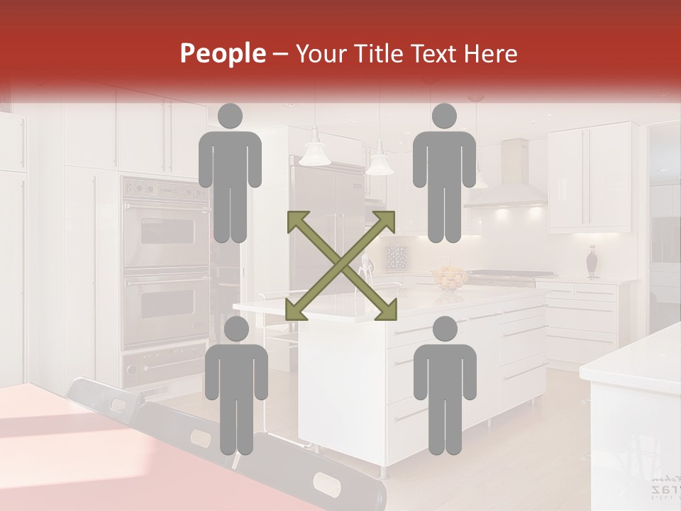 A Kitchen With A Table And Chairs In It PowerPoint Template