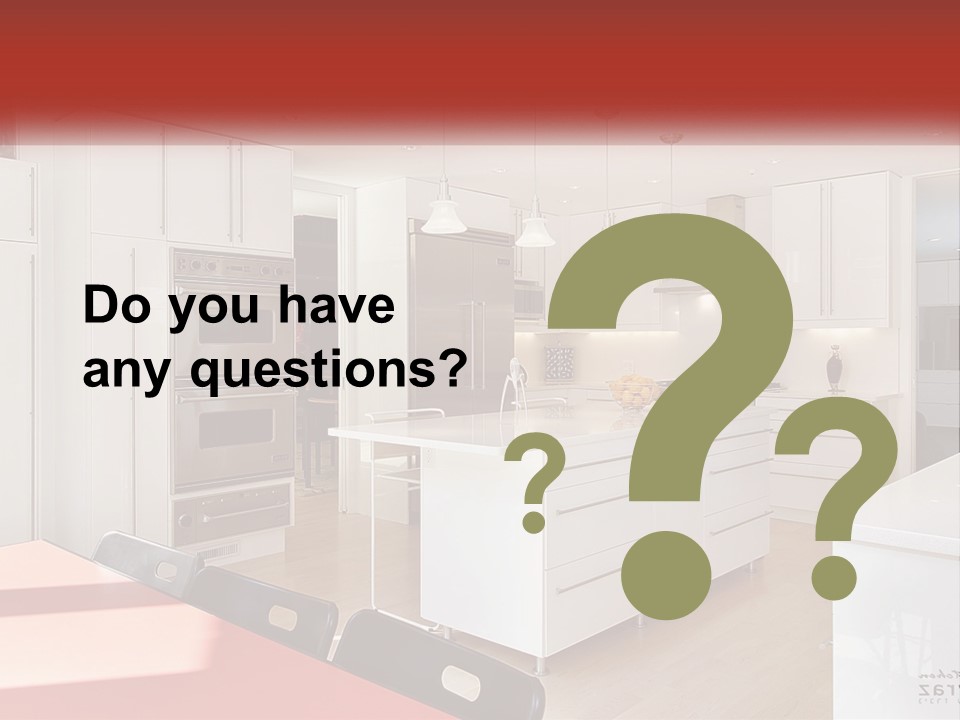 A Kitchen With A Table And Chairs In It PowerPoint Template