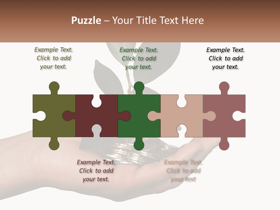 A Person Holding A Plant With Coins In Their Hands PowerPoint Template