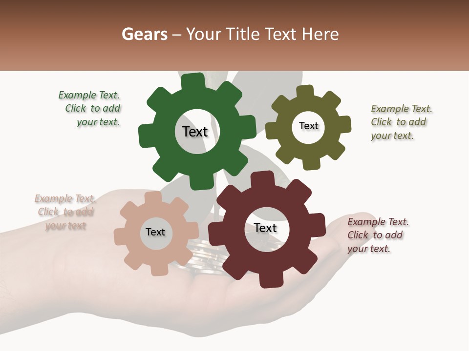 A Person Holding A Plant With Coins In Their Hands PowerPoint Template