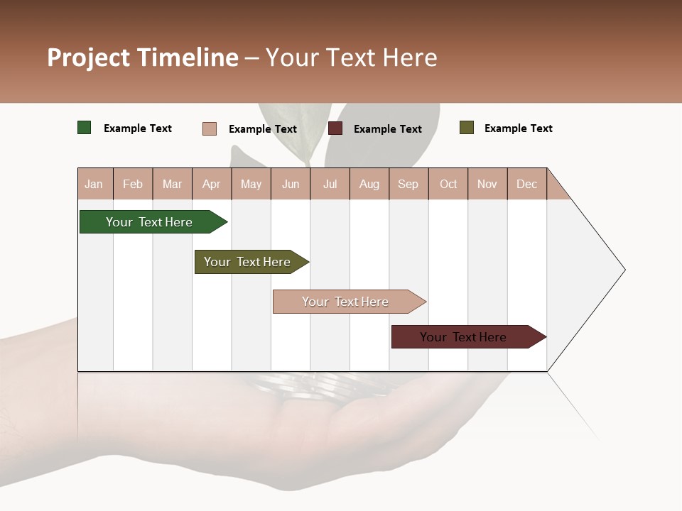 A Person Holding A Plant With Coins In Their Hands PowerPoint Template
