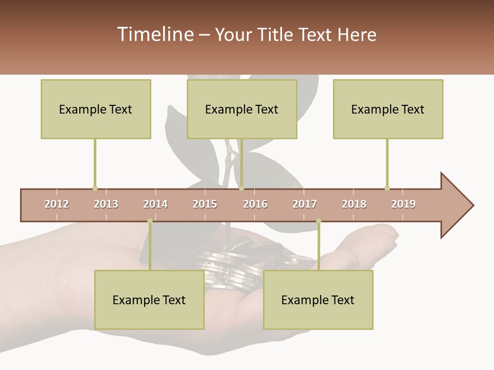 A Person Holding A Plant With Coins In Their Hands PowerPoint Template