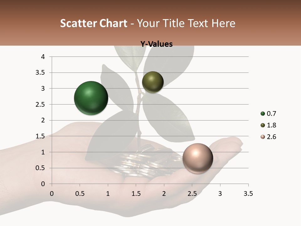 A Person Holding A Plant With Coins In Their Hands PowerPoint Template