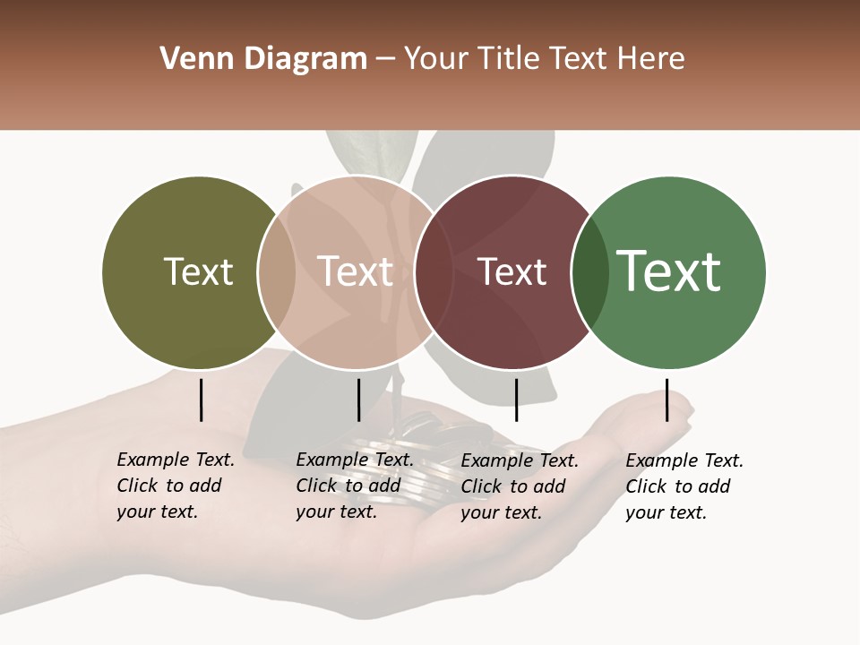 A Person Holding A Plant With Coins In Their Hands PowerPoint Template