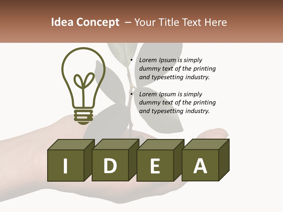 A Person Holding A Plant With Coins In Their Hands PowerPoint Template