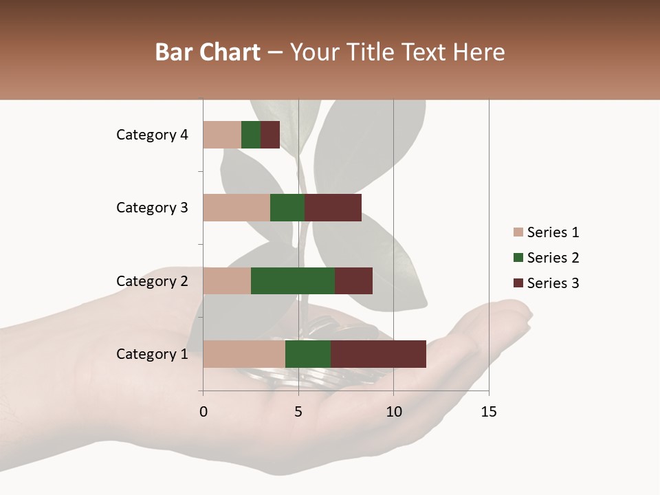 A Person Holding A Plant With Coins In Their Hands PowerPoint Template