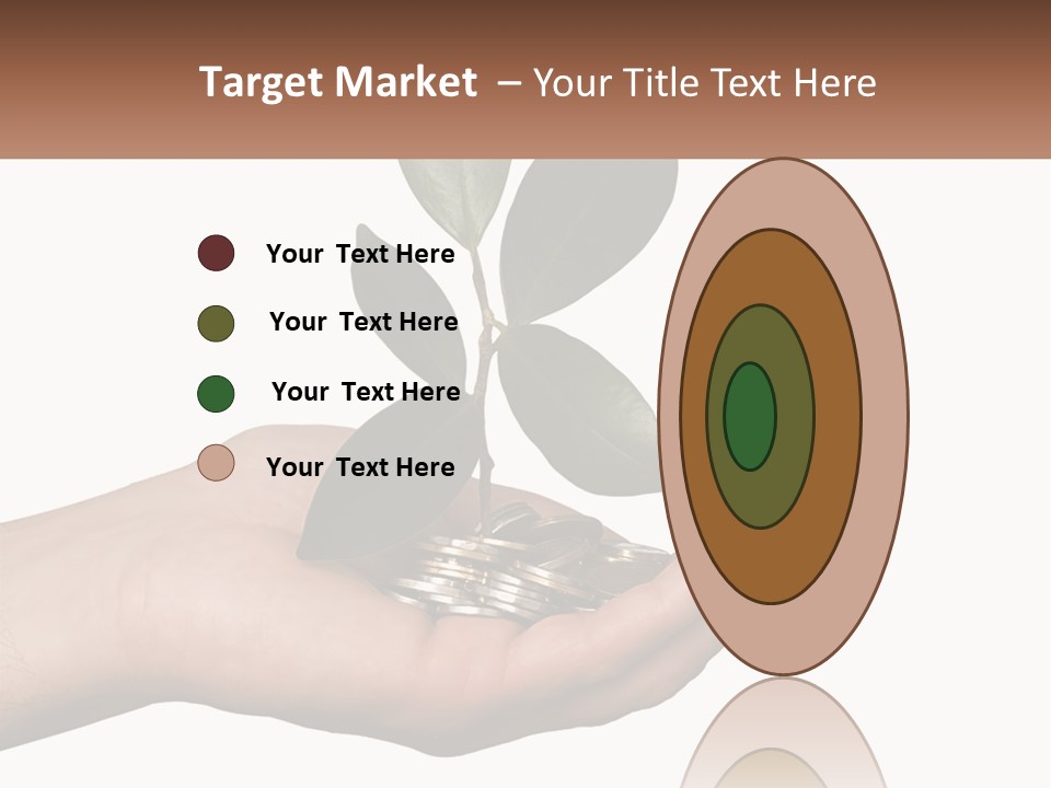 A Person Holding A Plant With Coins In Their Hands PowerPoint Template
