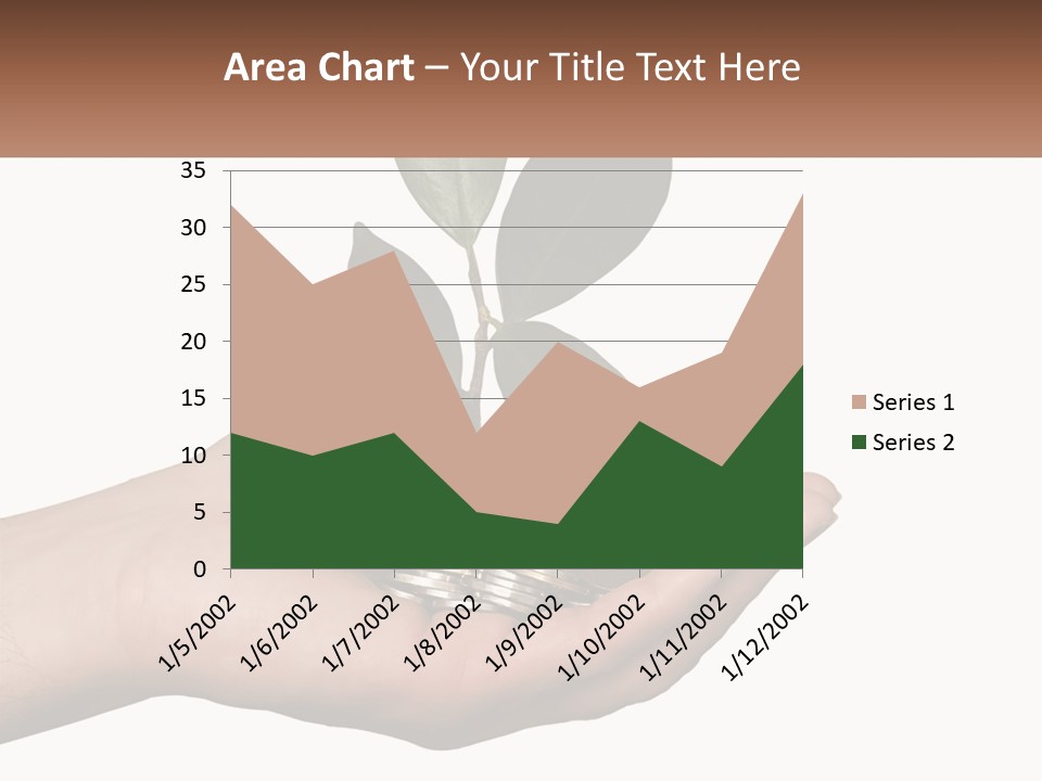 A Person Holding A Plant With Coins In Their Hands PowerPoint Template