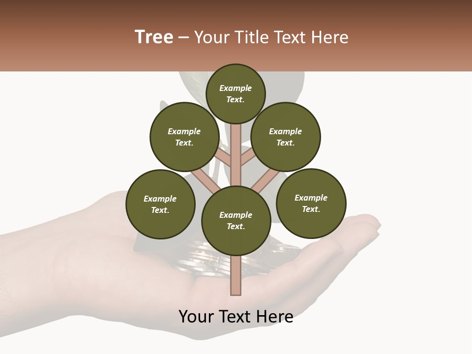 A Person Holding A Plant With Coins In Their Hands PowerPoint Template