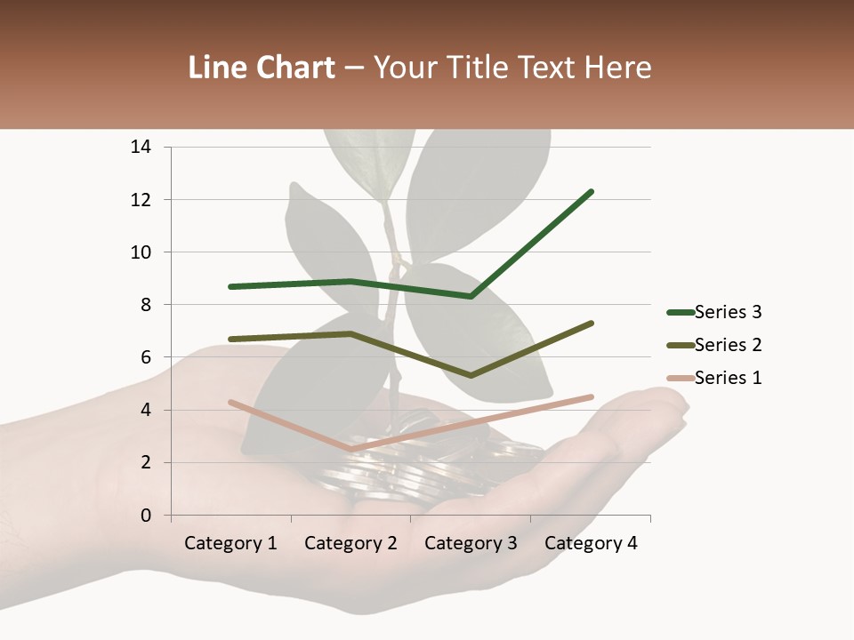 A Person Holding A Plant With Coins In Their Hands PowerPoint Template