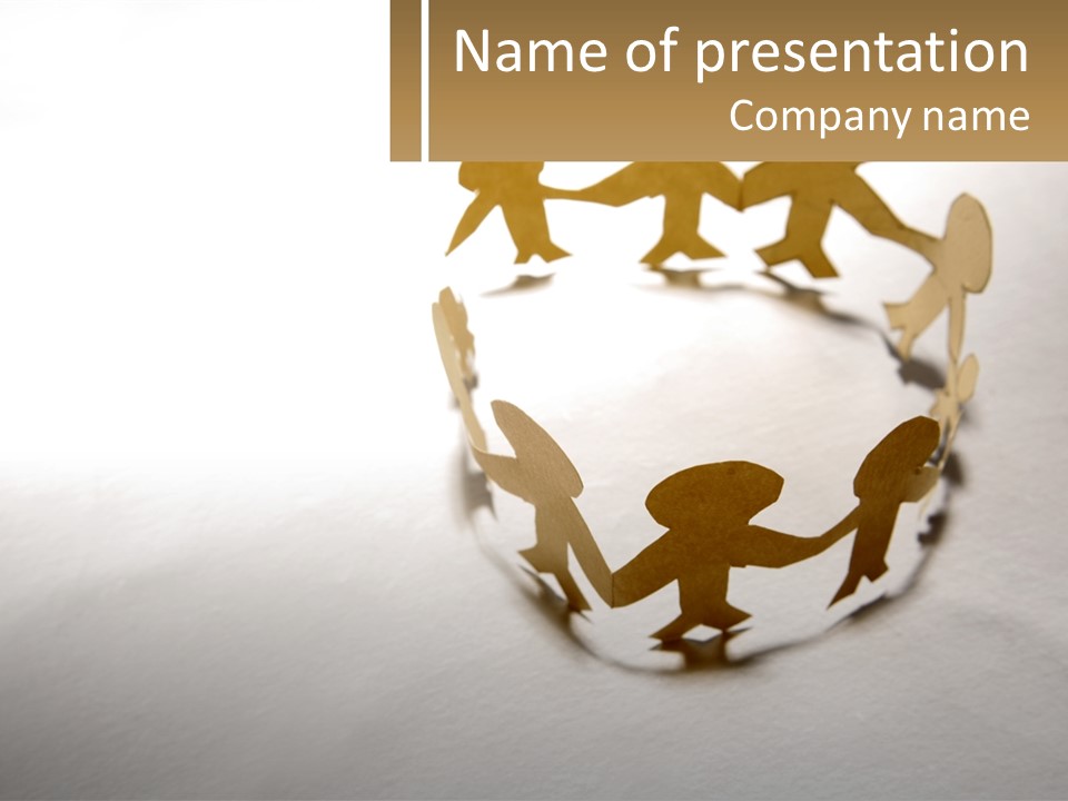 A Group Of People Holding Hands In A Circle PowerPoint Template