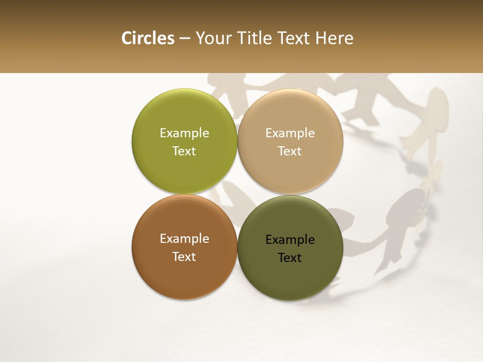 A Group Of People Holding Hands In A Circle PowerPoint Template