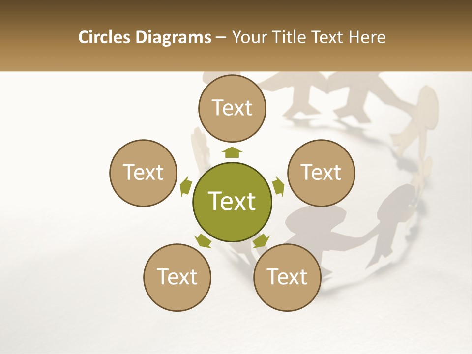 A Group Of People Holding Hands In A Circle PowerPoint Template