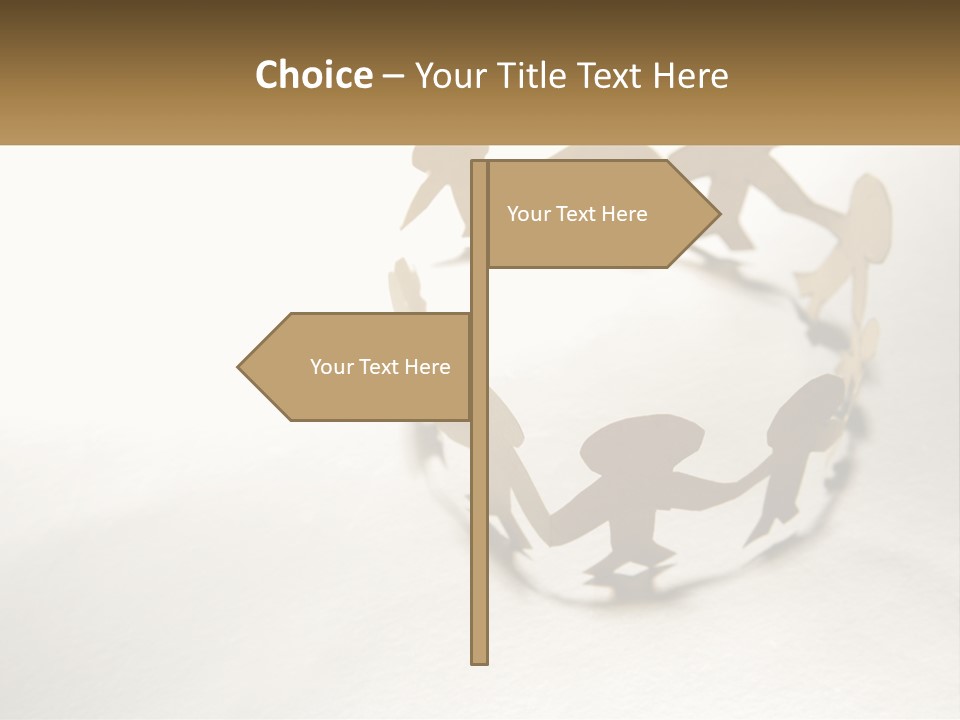 A Group Of People Holding Hands In A Circle PowerPoint Template