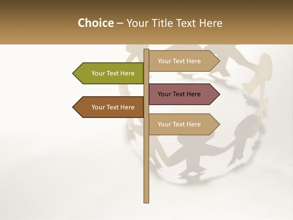 A Group Of People Holding Hands In A Circle PowerPoint Template