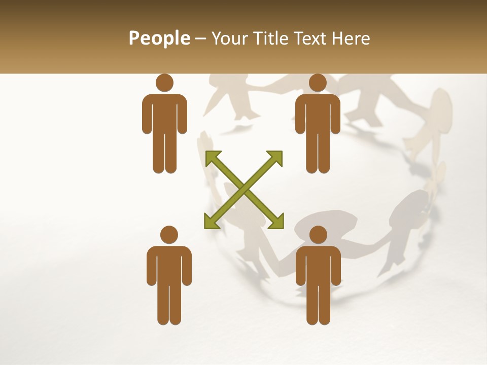 A Group Of People Holding Hands In A Circle PowerPoint Template