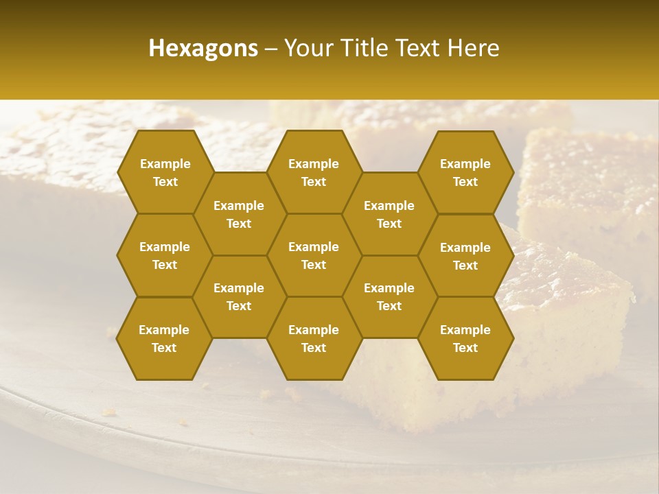 A Wooden Plate Topped With Pieces Of Cake PowerPoint Template
