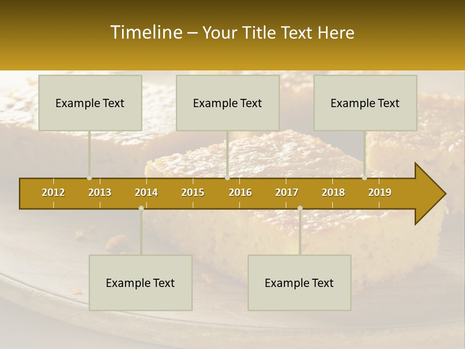 A Wooden Plate Topped With Pieces Of Cake PowerPoint Template