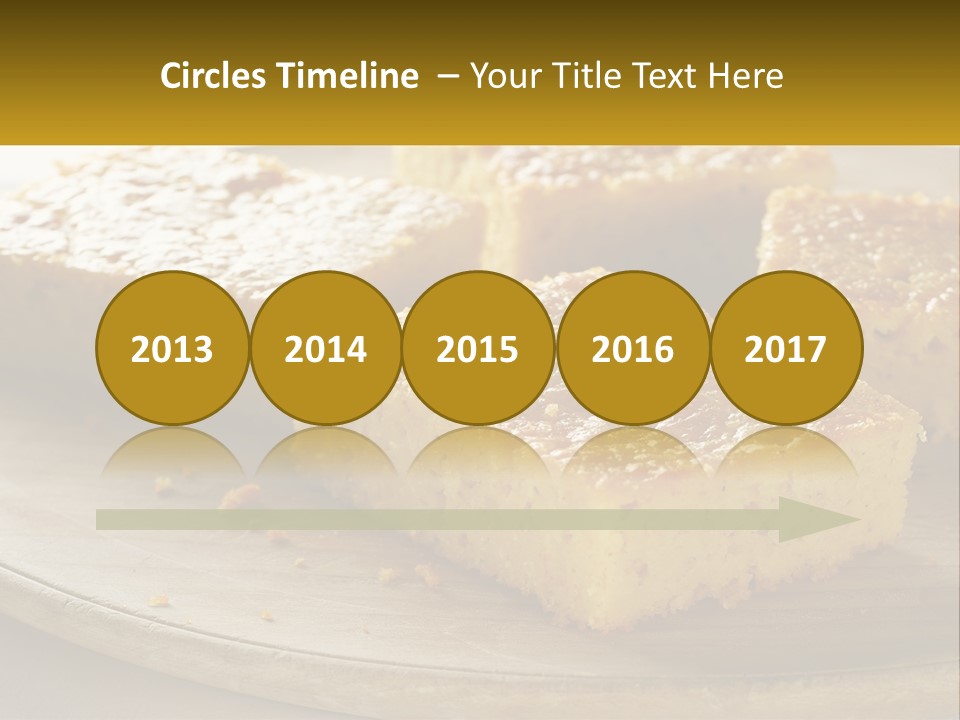 A Wooden Plate Topped With Pieces Of Cake PowerPoint Template