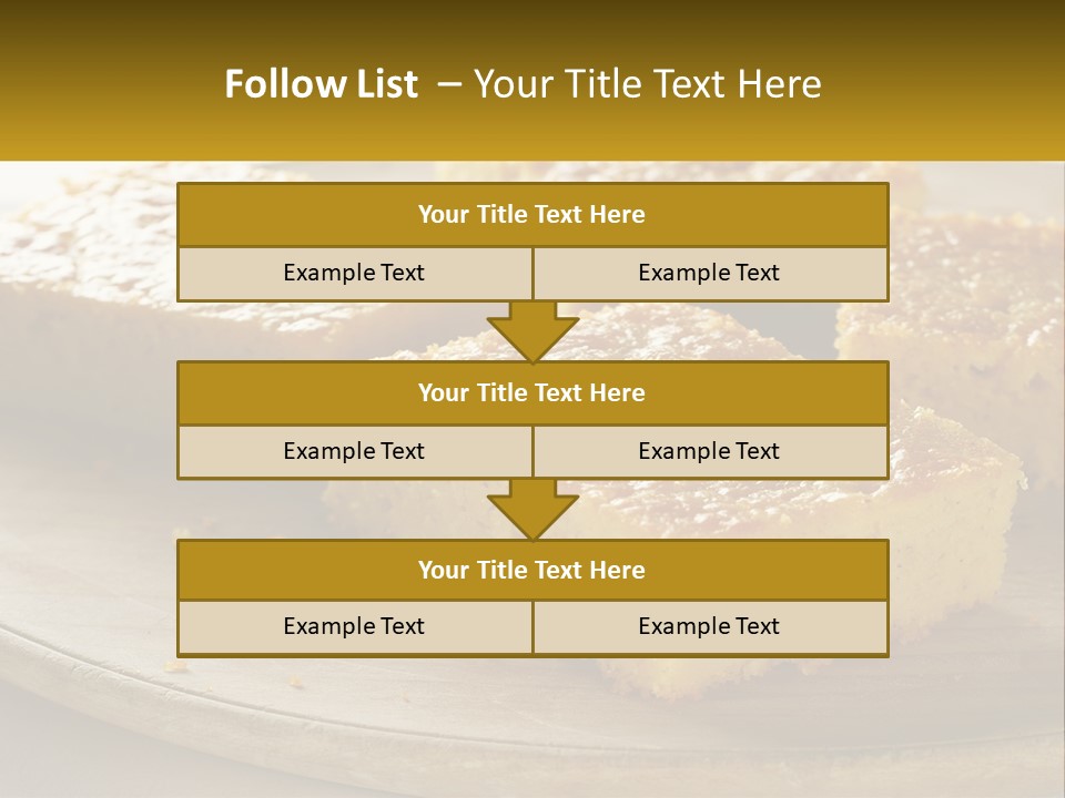 A Wooden Plate Topped With Pieces Of Cake PowerPoint Template