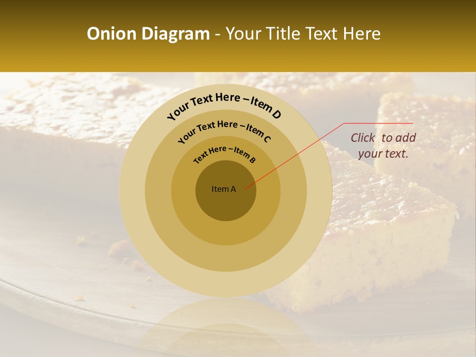 A Wooden Plate Topped With Pieces Of Cake PowerPoint Template