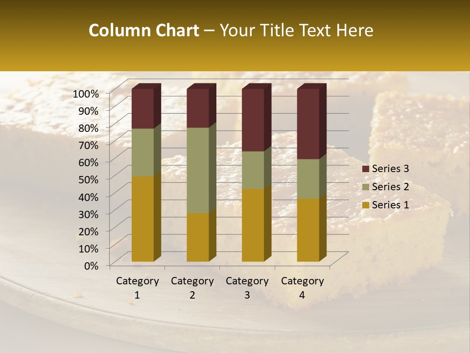 A Wooden Plate Topped With Pieces Of Cake PowerPoint Template
