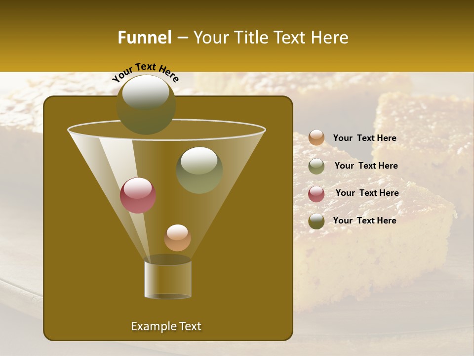 A Wooden Plate Topped With Pieces Of Cake PowerPoint Template